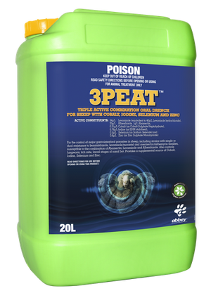 3PEAT™ Triple Active Combination Oral Drench for Sheep