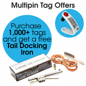 Leader Products Mulltipin NLIS EID Sheep Ear Tags - White (WA Subsidised)