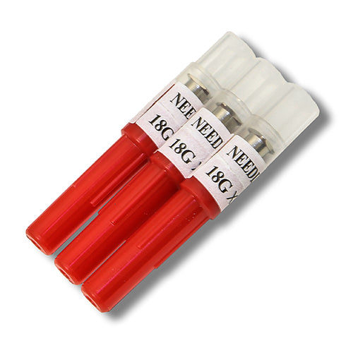 Luer Needles 18G x 1/4" - Cartridge Packaging - 10 Pack