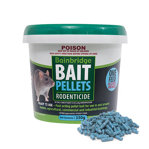 Rodent Bait Pellets (Brodifacoum 0.05g/kg) - 350g