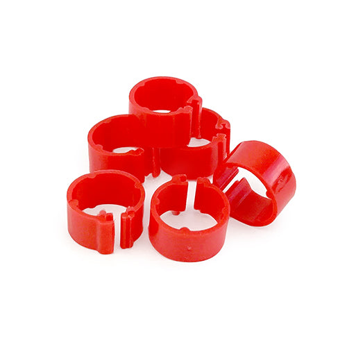 Poultry Leg Rings 12mm - Red (24)