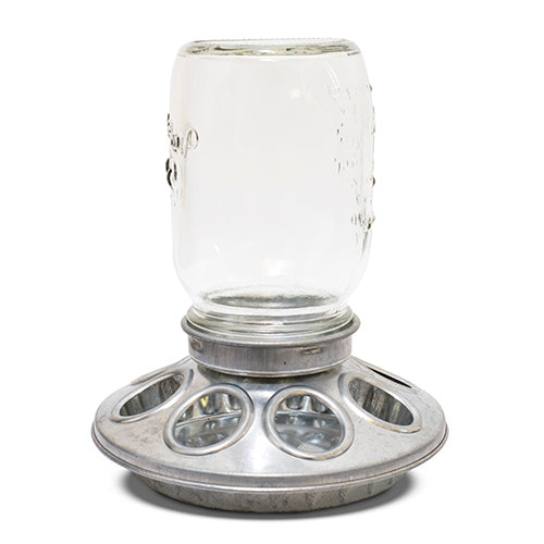 1kg Feeder Galv. Base w/Glass Mason Top