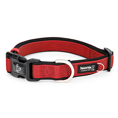 Premium Sport Dog Collar with Neoprene - S - Red