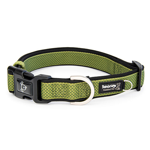 Premium Sport Dog Collar with Neoprene - M - Green