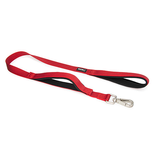 Premium Sport Dog Lead with Safety Handle - 2.5cm x 100cm - Red