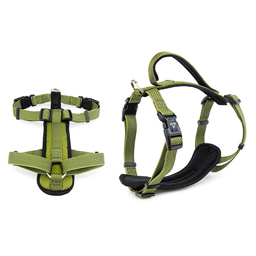 Premium Sport Dog Harness with Safety Handle - S - Green