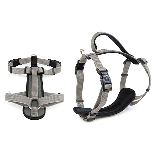 Premium Sport Dog Harness with Safety Handle - L - Silver
