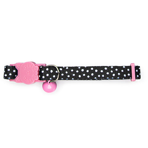 Cat Collar - Dots - Black