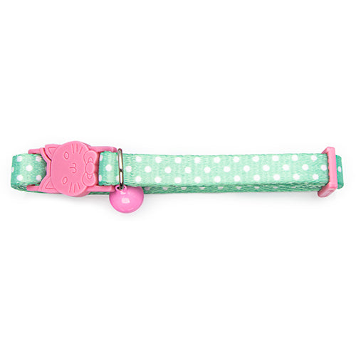 Cat Collar - Dots - Green