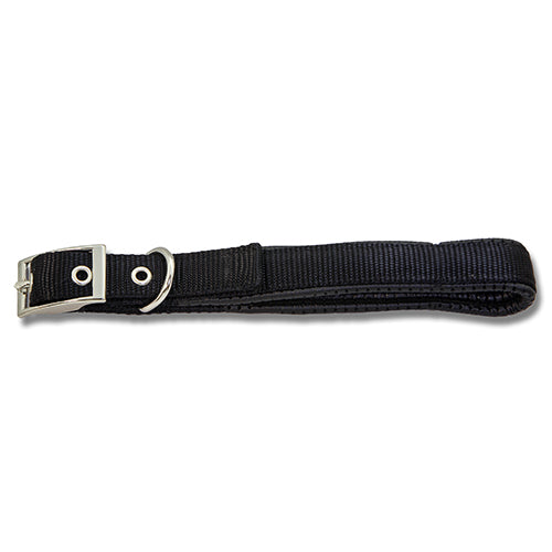 Dog Collar Webbing - Padded 40cm Black