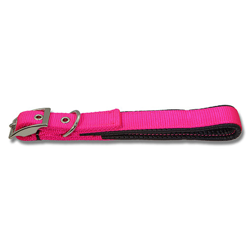 Dog Collar Webbing - Padded 65cm Pink