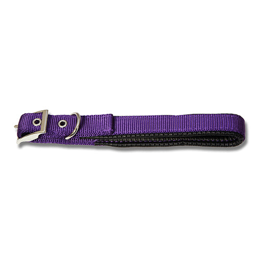 Dog Collar Webbing - Padded 65cm Purple