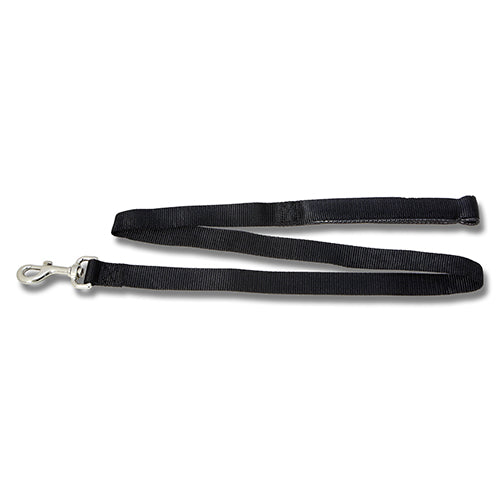 Dog Lead Webbed with Padded Handle (120cm x 25mm) Black