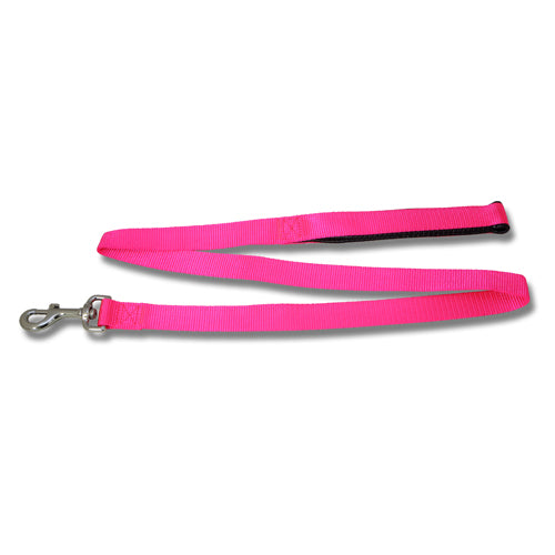 Dog Lead Webbed with Padded Handle (120cm x 25mm) Pink