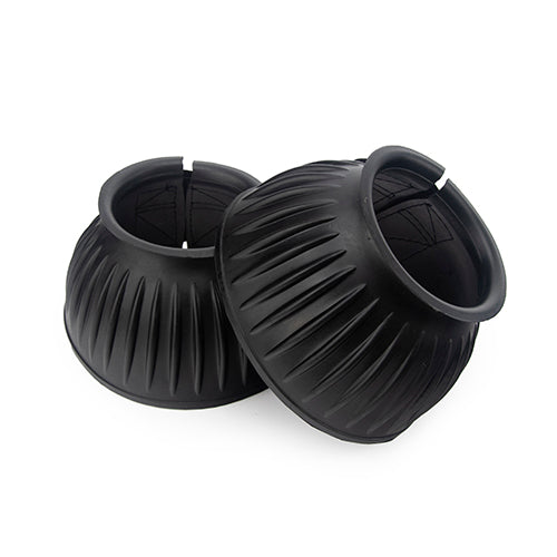 Ribbed Bell Boots Velco SM Black - Pair
