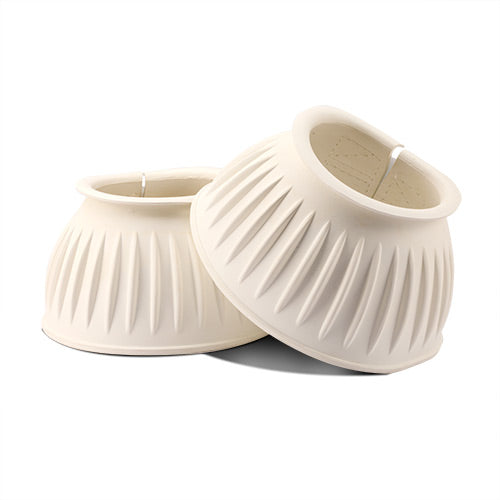 Ribbed Bell Boots Velco LGE White - Pair