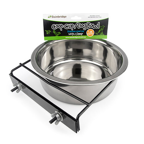 Dog Bowl with Clamp Holder - 1.8 Litre