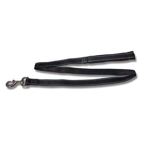 Dog Lead Webbing Reflective Strips - 120cm x 25mm Black