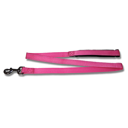 Dog Lead Webbing Reflective Strips - 120cm x 25mm Pink