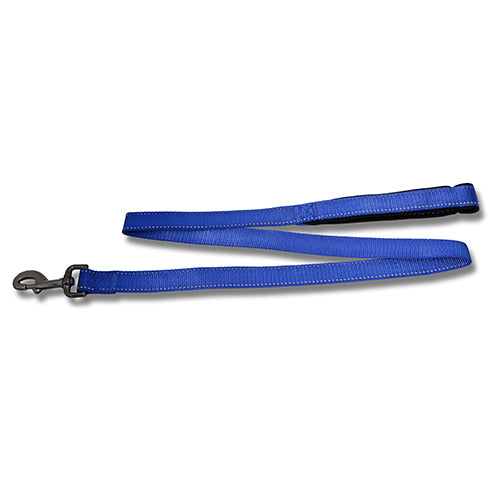Dog Lead Webbing Reflective Strips - 120cm x 15mm Blue