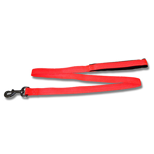 Dog Lead Webbing Reflective Strips - 120cm x 15mm Red