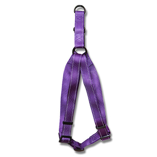 Harness Webbed Adjustable w Reflective Strips 51-70cm Purple