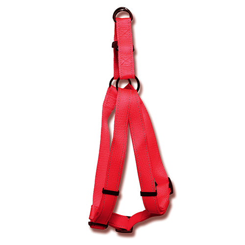 Harness Webbed Adjustable w Reflective Strips 51-70cm Red