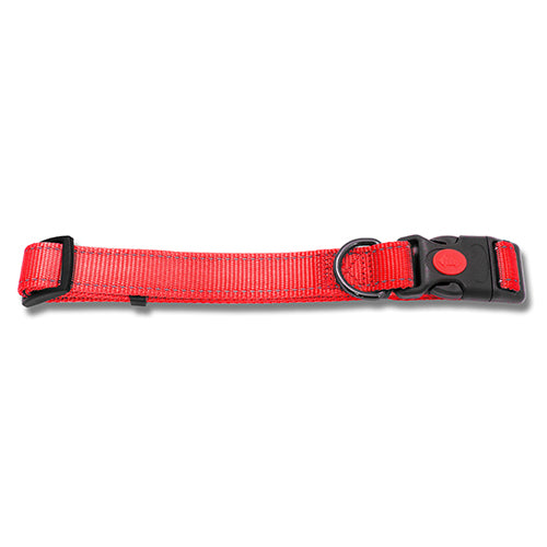 Dog Collar Webbing Reflective Strips 20-35cm Red