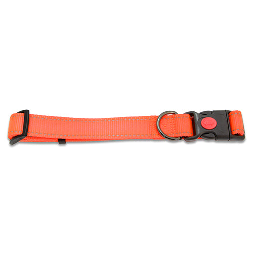 Dog Collar Webbing Reflective Strips 35-50cm Orange