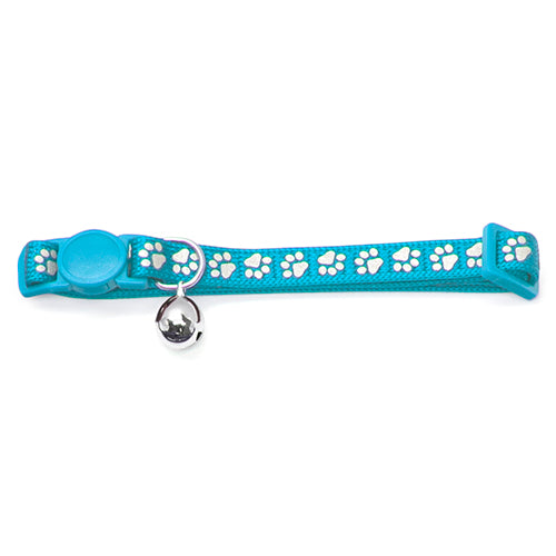 Cat Collar - Reflective Printed Blue