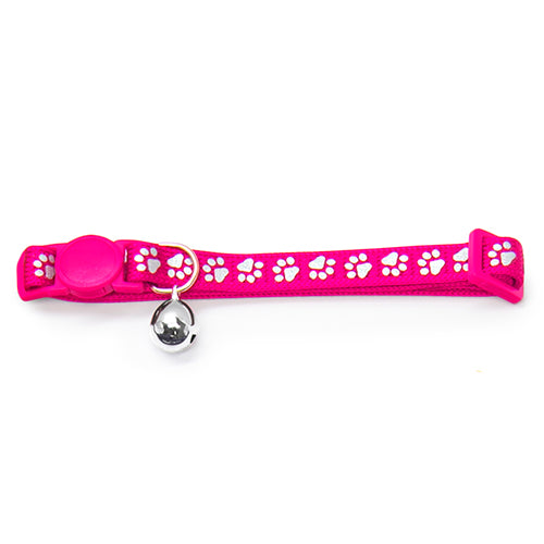 Cat Collar - Reflective Printed Pink