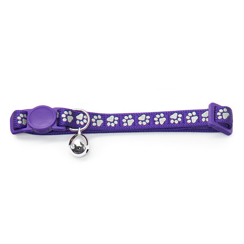 Cat Collar - Reflective Printed Purple