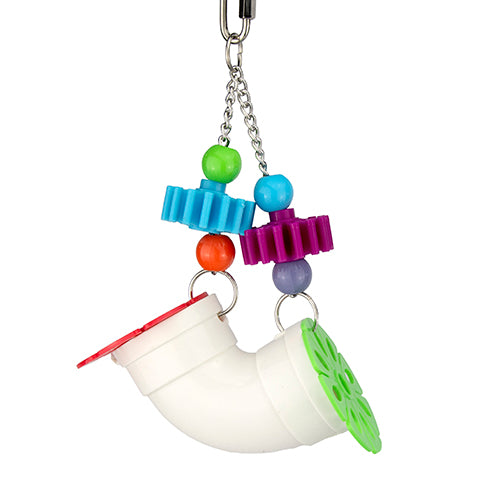 Bird Toy - Interactive - Foraging Hanging Pipe 25cm