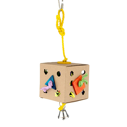 Bird Toy Destructive - Activity Box with Bell - 7.5cm