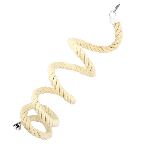 Bird Sisal Boing Rope - Small (with Metal Fittings & Bell)