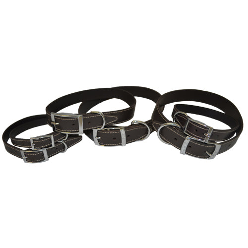 Leather Collar - Traditional 35cm Black