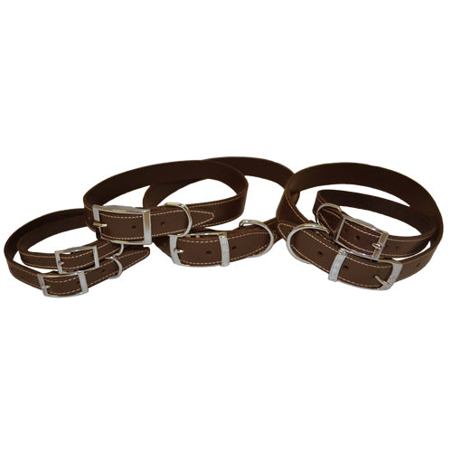 Leather Collar - Traditional 35cm Brown