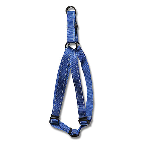 Harness Webbed Adjustable w Reflective Strips 70-90cm Blue