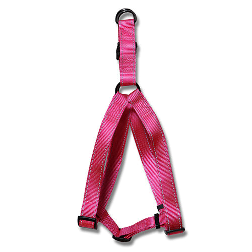 Harness Webbed Adjustable w Reflective Strips 70-90cm Pink