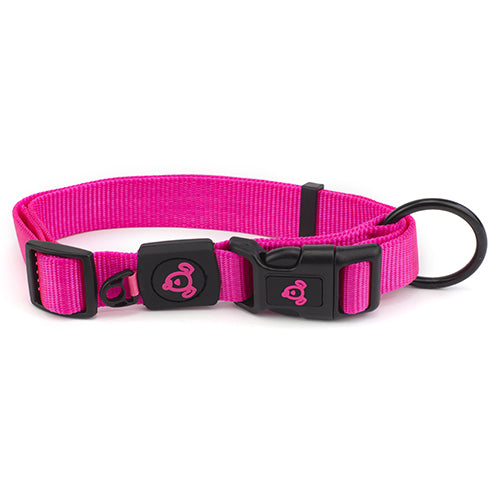Nylon Dog Collar Premium - Large Pink