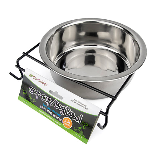 Dog Bowl with Hook Holder - 1.8 Litre