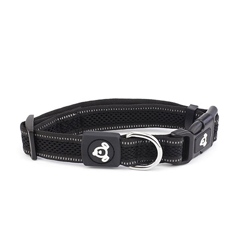 Double Layer Reflective Mesh Collar - Medium Black