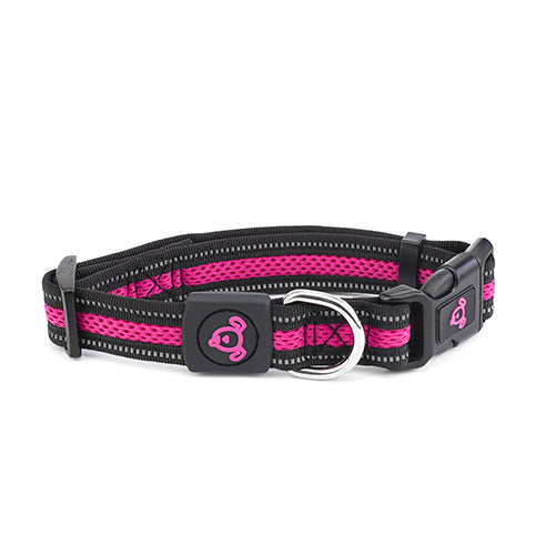 Double Layer Reflective Mesh Collar - Medium Pink