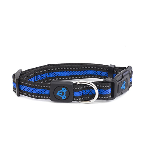 Double Layer Reflective Mesh Collar - Large Blue