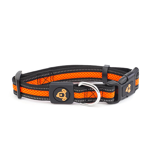 Double Layer Reflective Mesh Collar - Large Orange