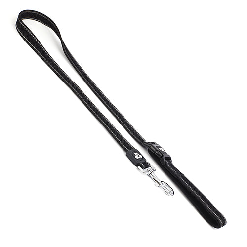 Double Layer Reflective Mesh Cafe Lead - 2.5cm x 120cm Black