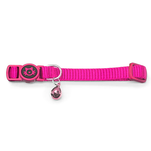 Nylon Cat Collar with Safety Buckle Pink