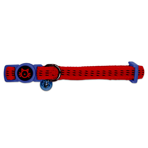 Nylon Cat Collar - Padded Red