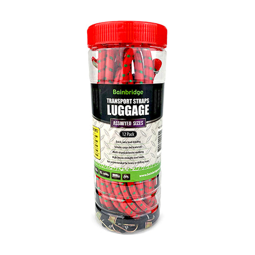 Luggage Straps - 12 Pack - Assorted Colours