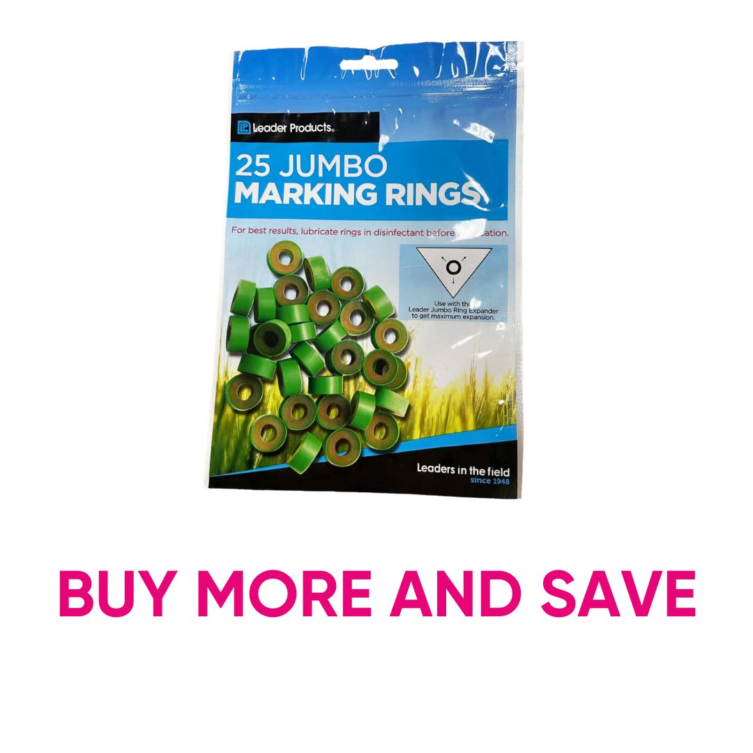 Leader Jumbo Marking Rings - Large Castration Rings for Cattle